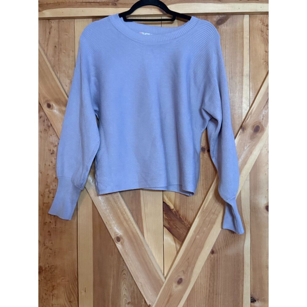 NWOT Cropped Knit Sweater Size L Soft Purple Lavender Pastel Cottagecore Fairy